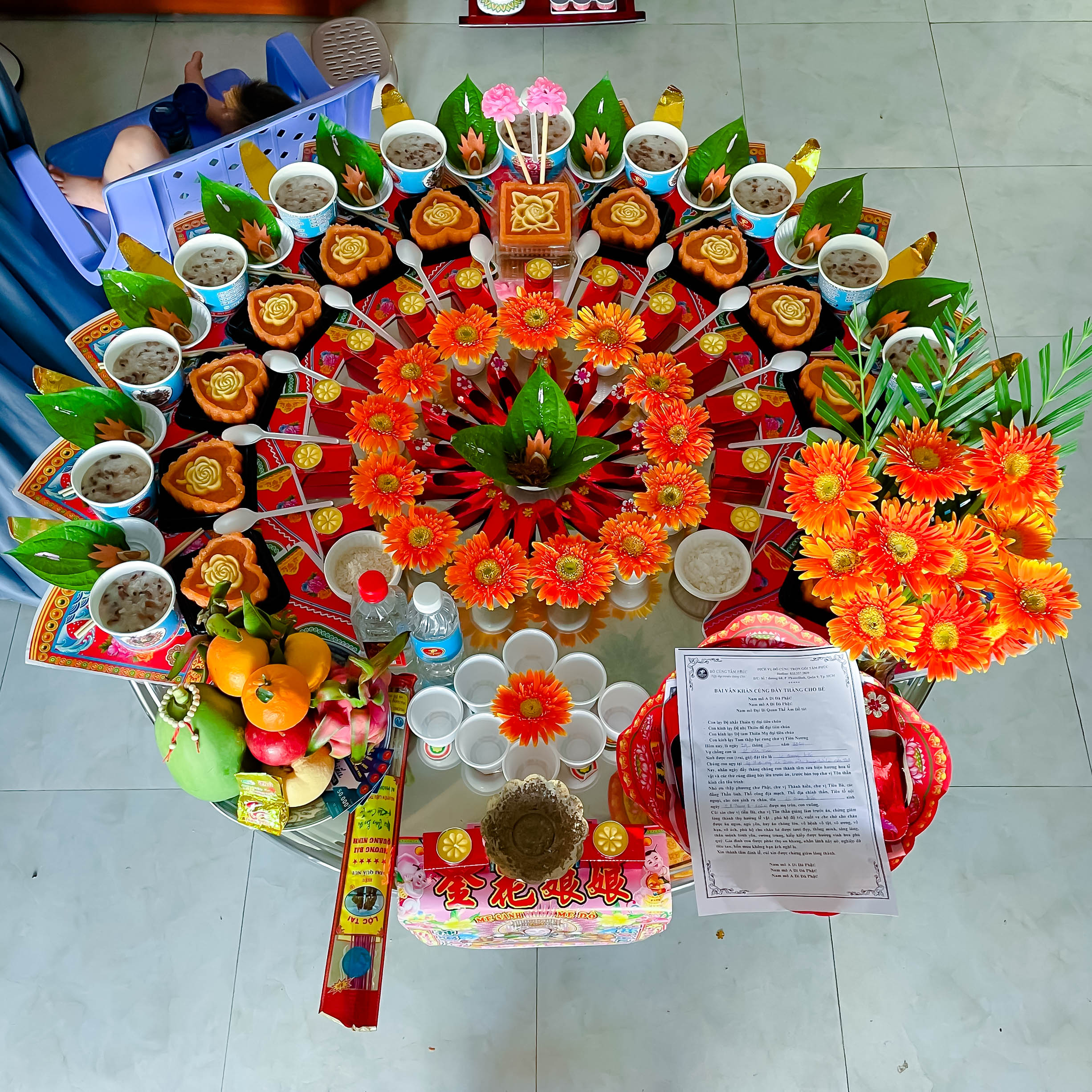 Mâm Cúng Căn Cho Bé